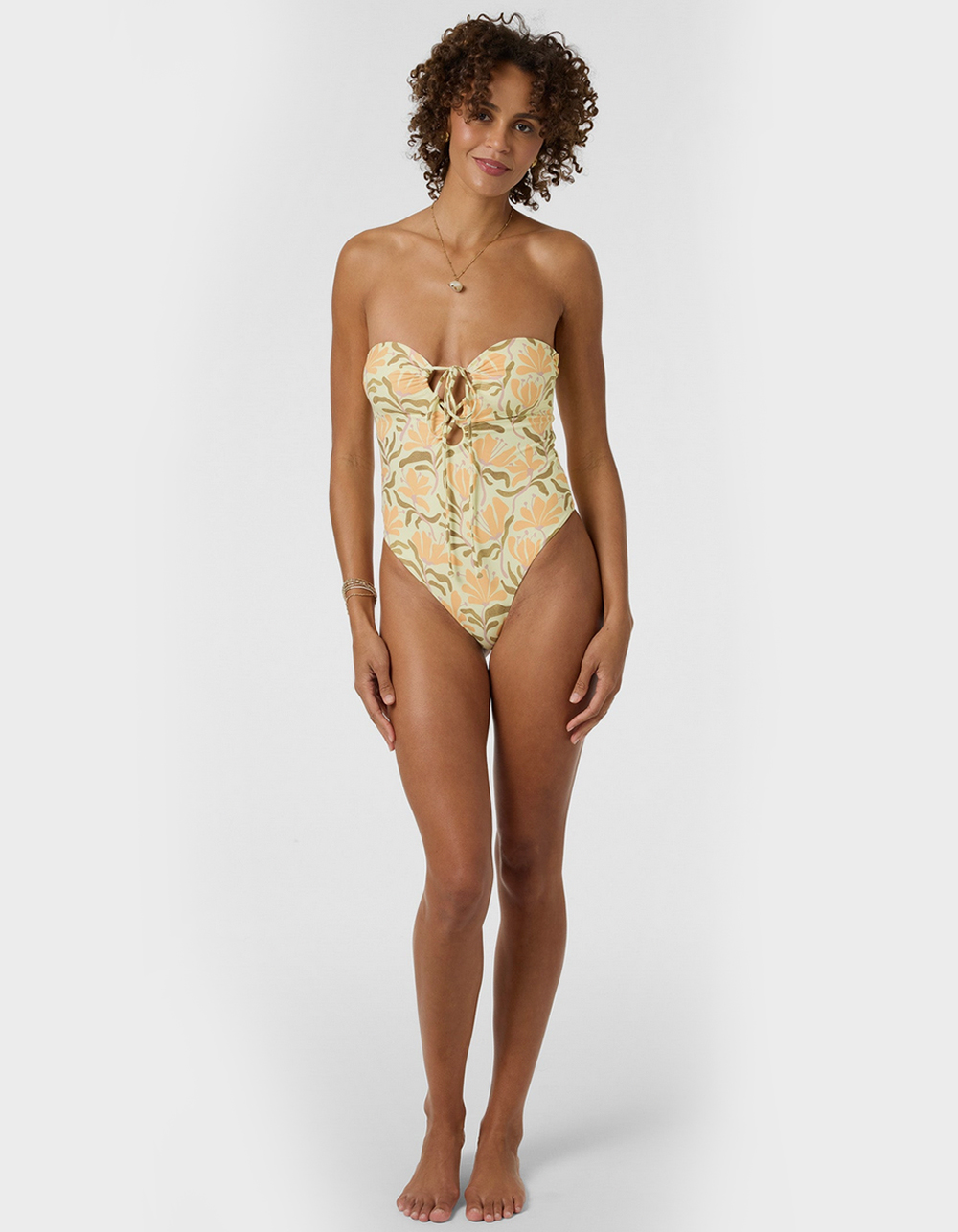 O'NEILL Cove Floral Poolside Womens One Piece Swimsuit - YELLOW COMBO