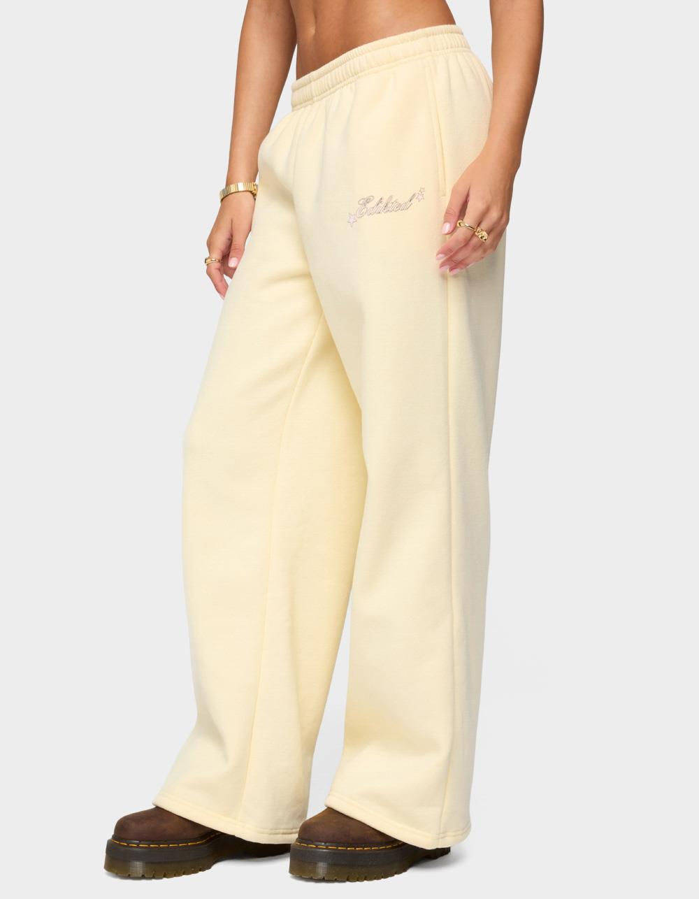 EDIKTED Club Edikted Sweatpants - YELLOW