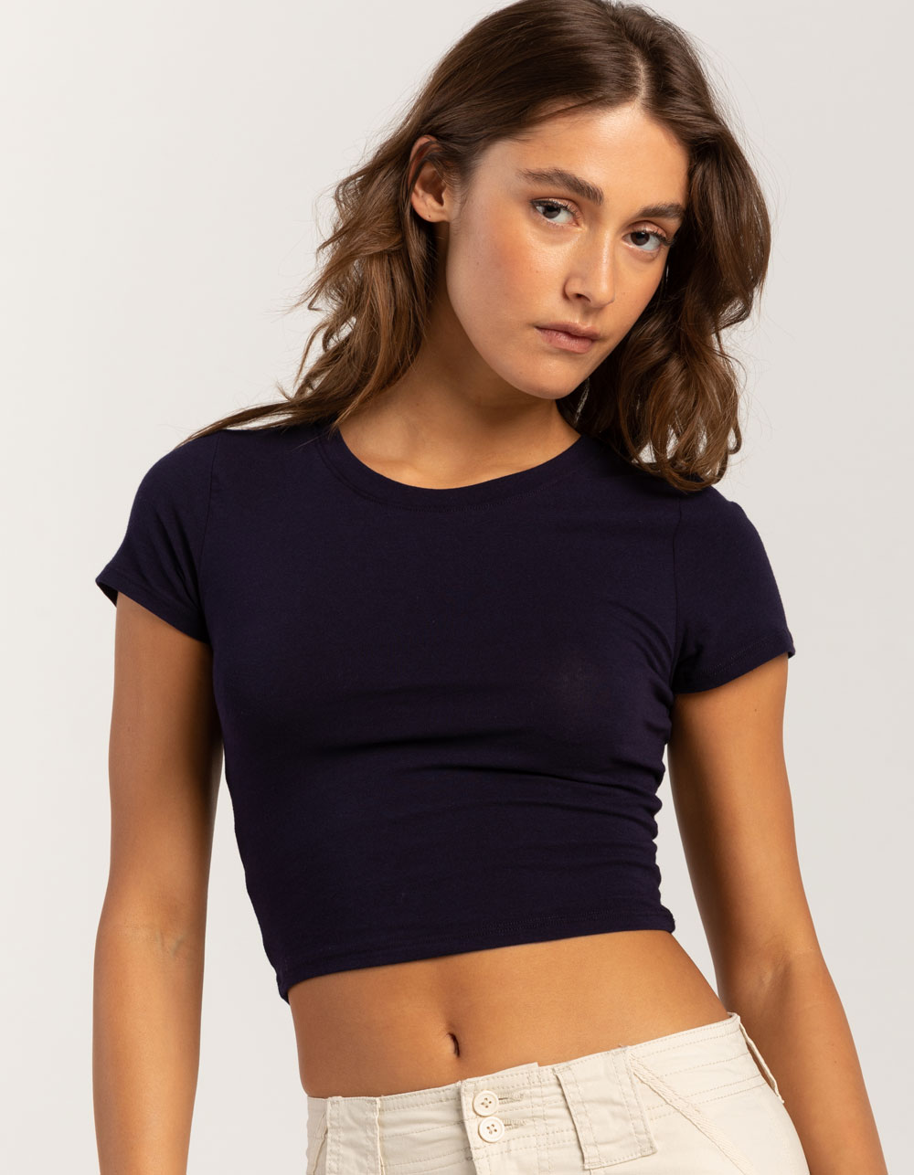 BOZZOLO Womens Cropped Tee
