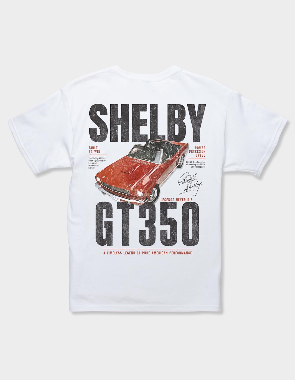 SHELBY COBRA GT350 Timeless Legend Unisex Kids Tee - WHITE