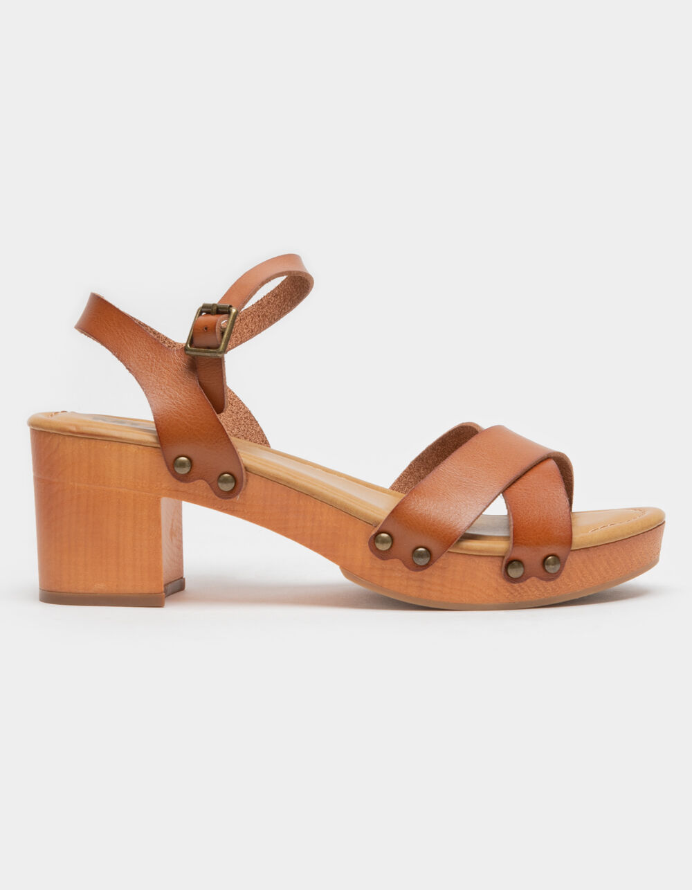 MIA Susan Womens Wooden Clog Sandals - NATURAL