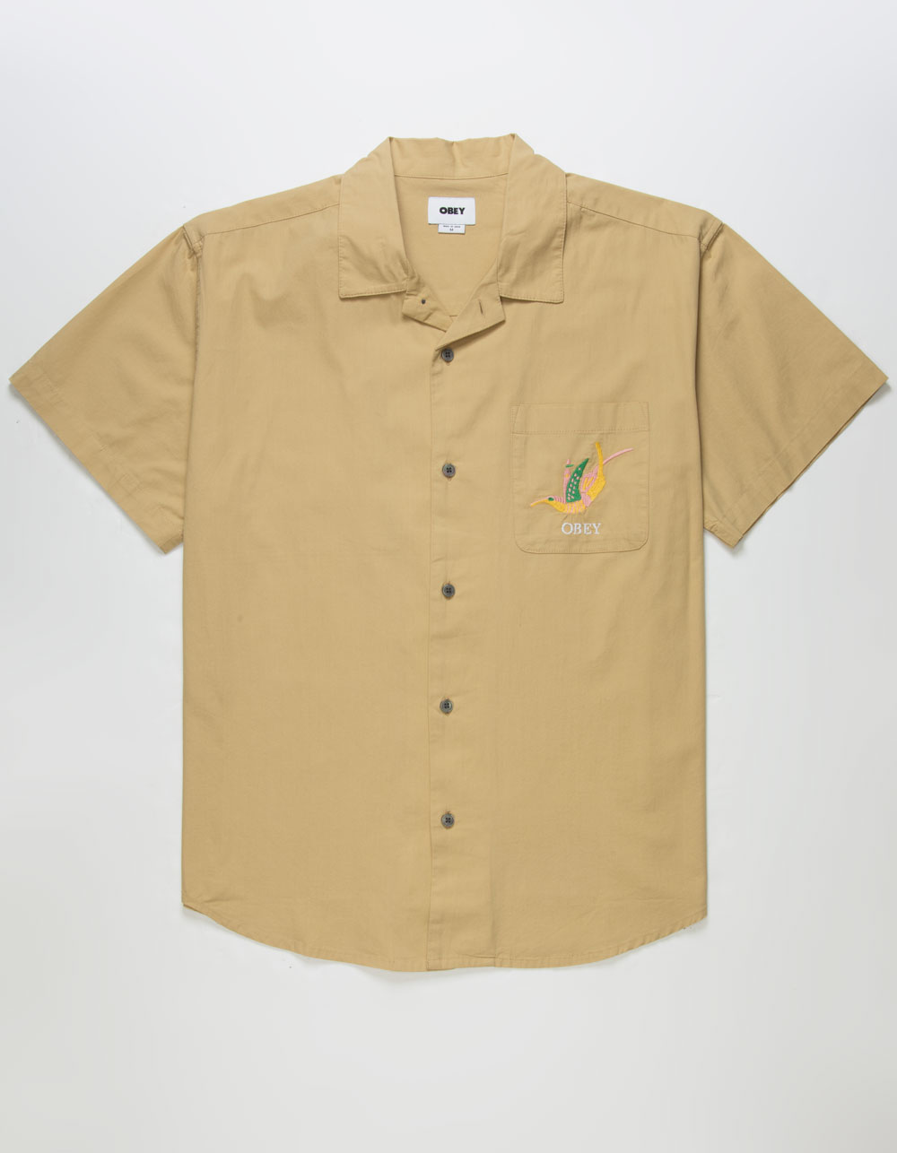 OBEY Beale Mens Button Up Shirt - KHAKI