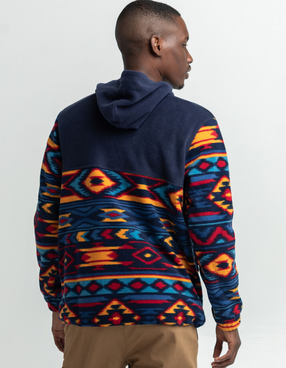 RSQ Printed Polar Mens Fleece Hoodie - NAVY | Tillys