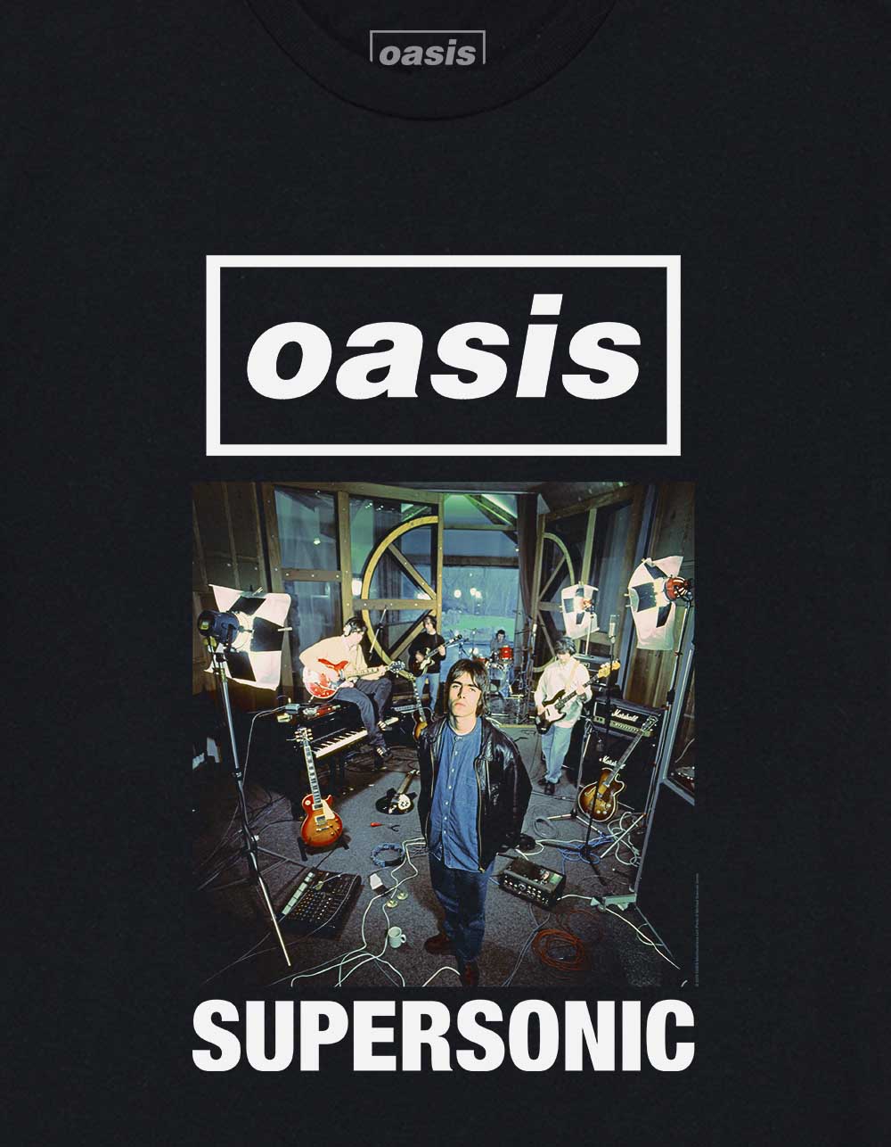 OASIS Supersonic Unisex Tee - BLACK