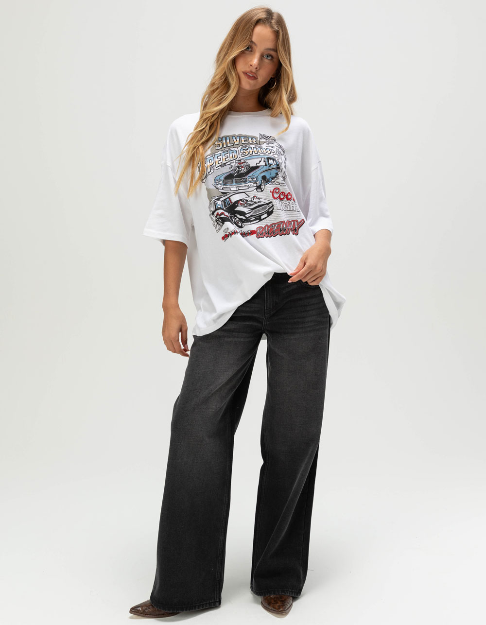 BRIXTON x Coors Raceway Womens Tee - WHITE