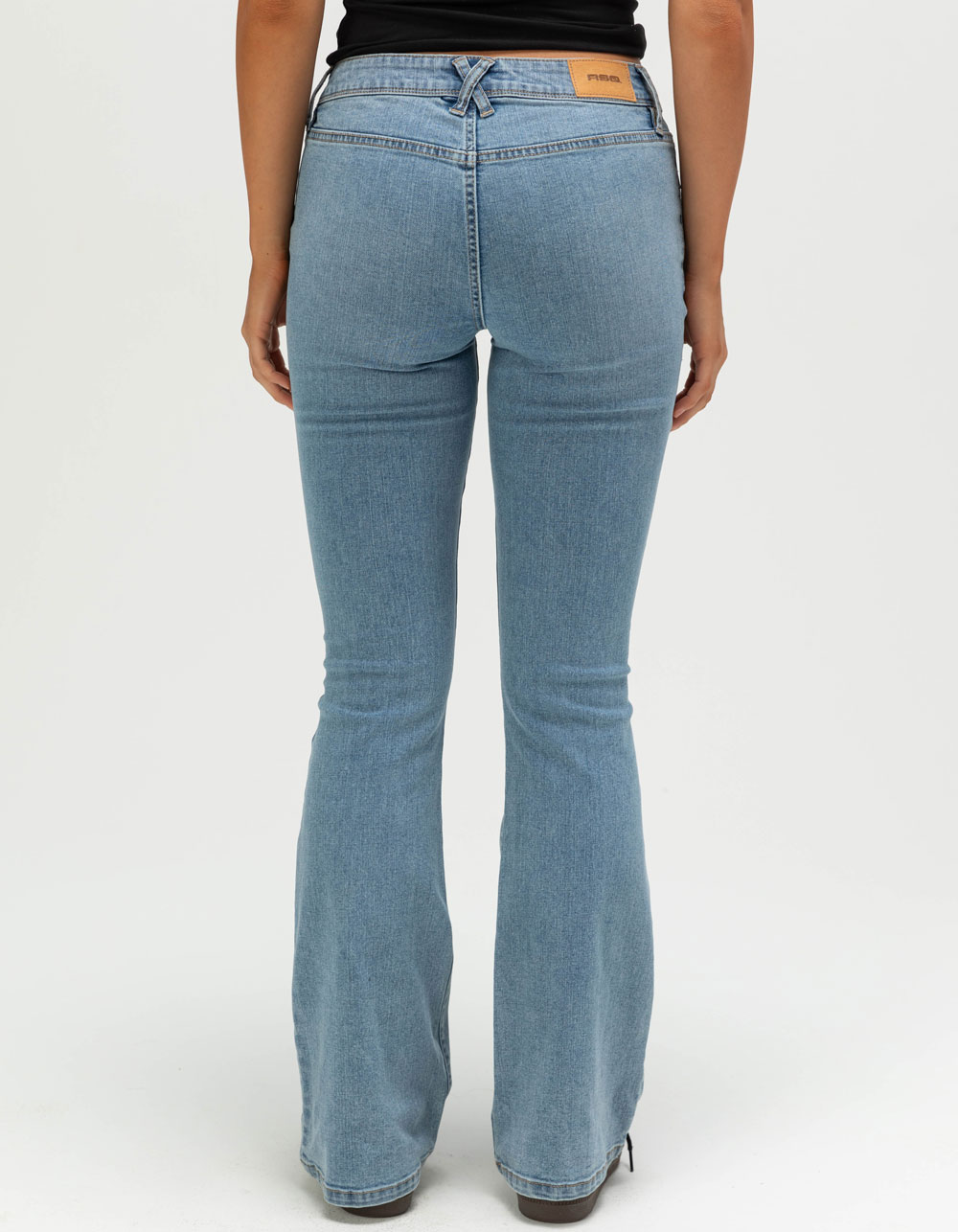 RSQ Womens Pocketless Low Rise Bootcut Jeans - MEDIUM WASH