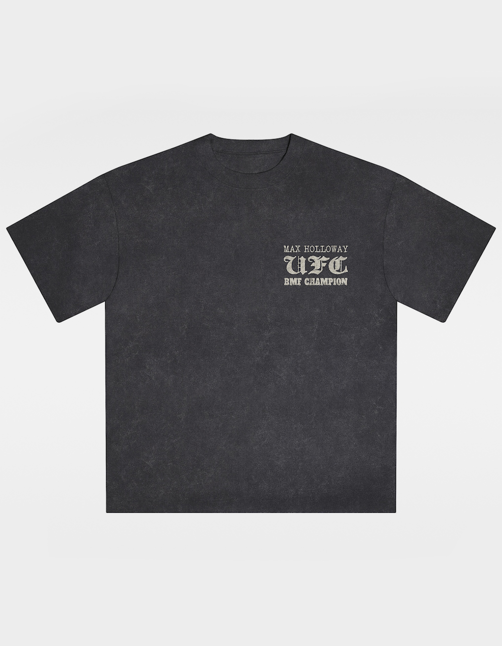 UFC Max Holloway Wanted Mens Boxy Tee - WASHED BLACK