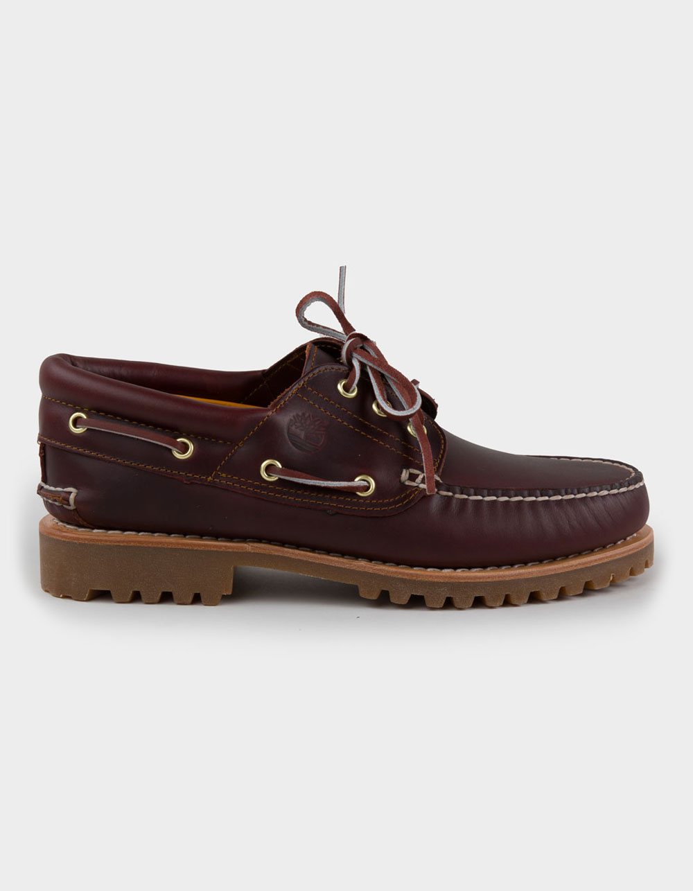 TIMBERLAND Authentics Mens 3-Eye Boat Shoes - BURGUNDY