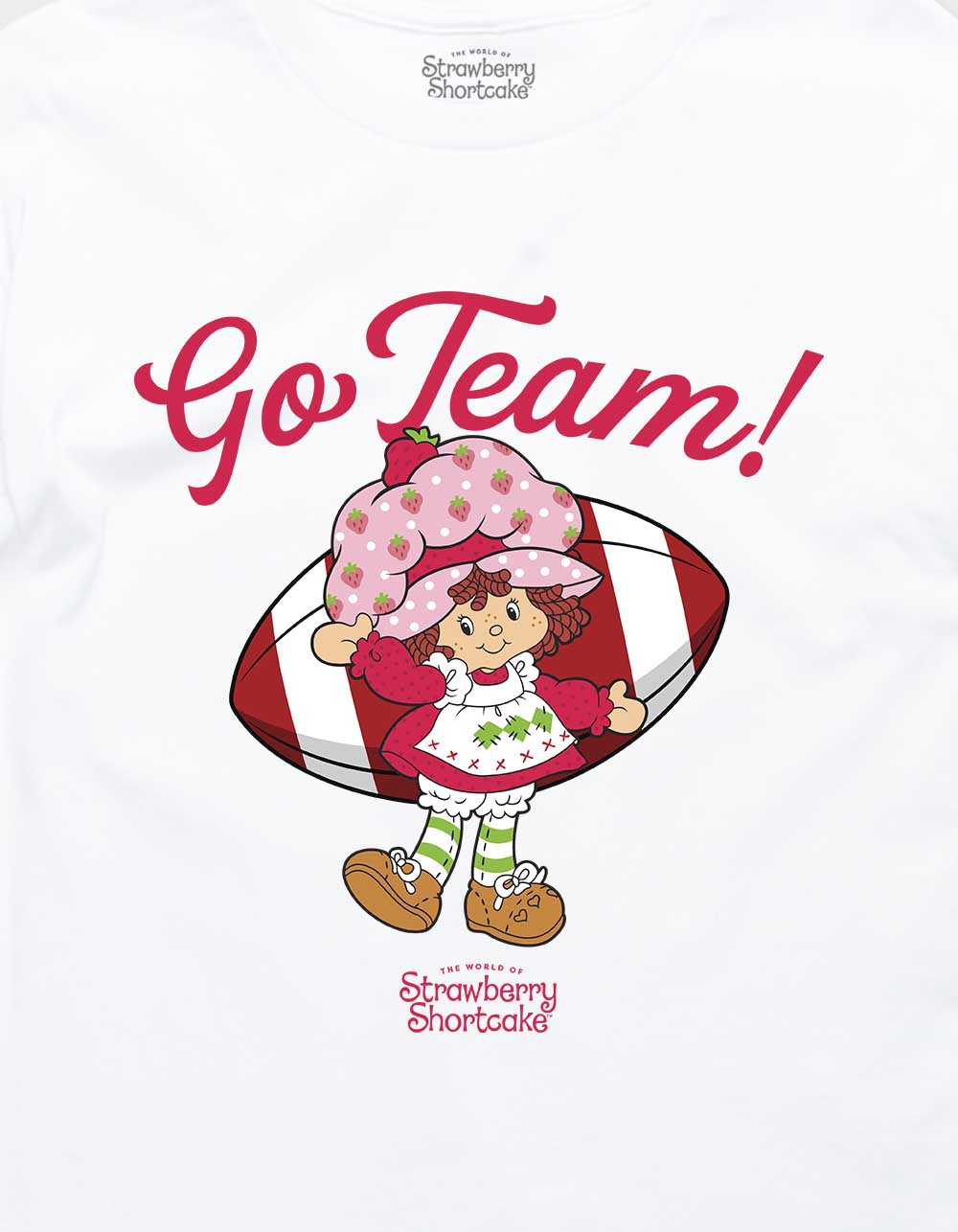 STRAWBERRY SHORTCAKE Go Team Unisex Long Sleeve Tee - WHITE
