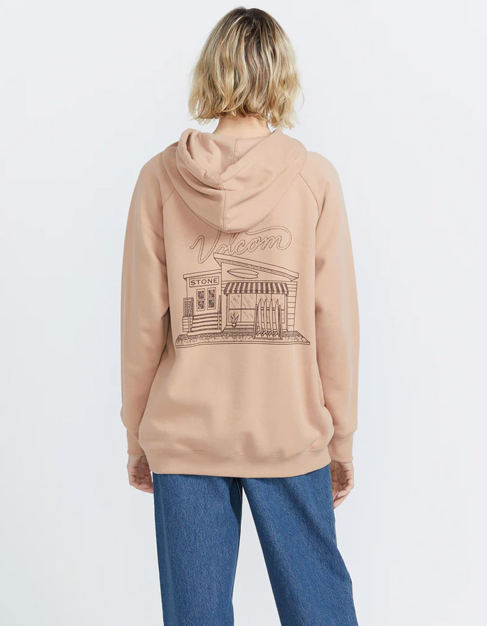 VOLCOM Truly Stoked Womens Oversized Hoodie - SAND