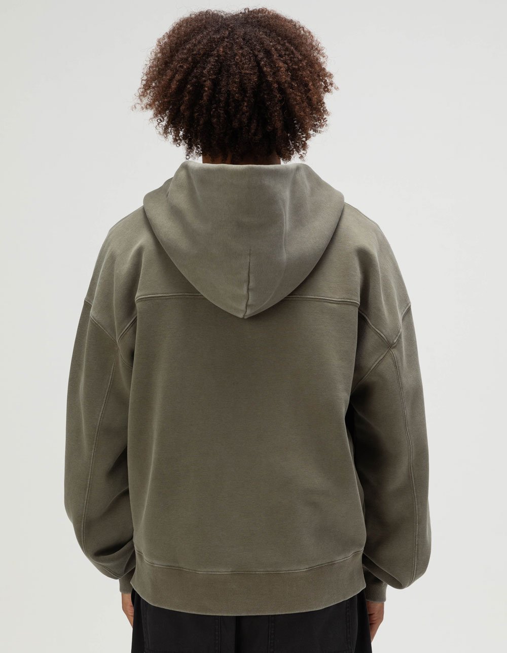 RSQ Mens Oversized Zip-Up Hoodie - OLIVE