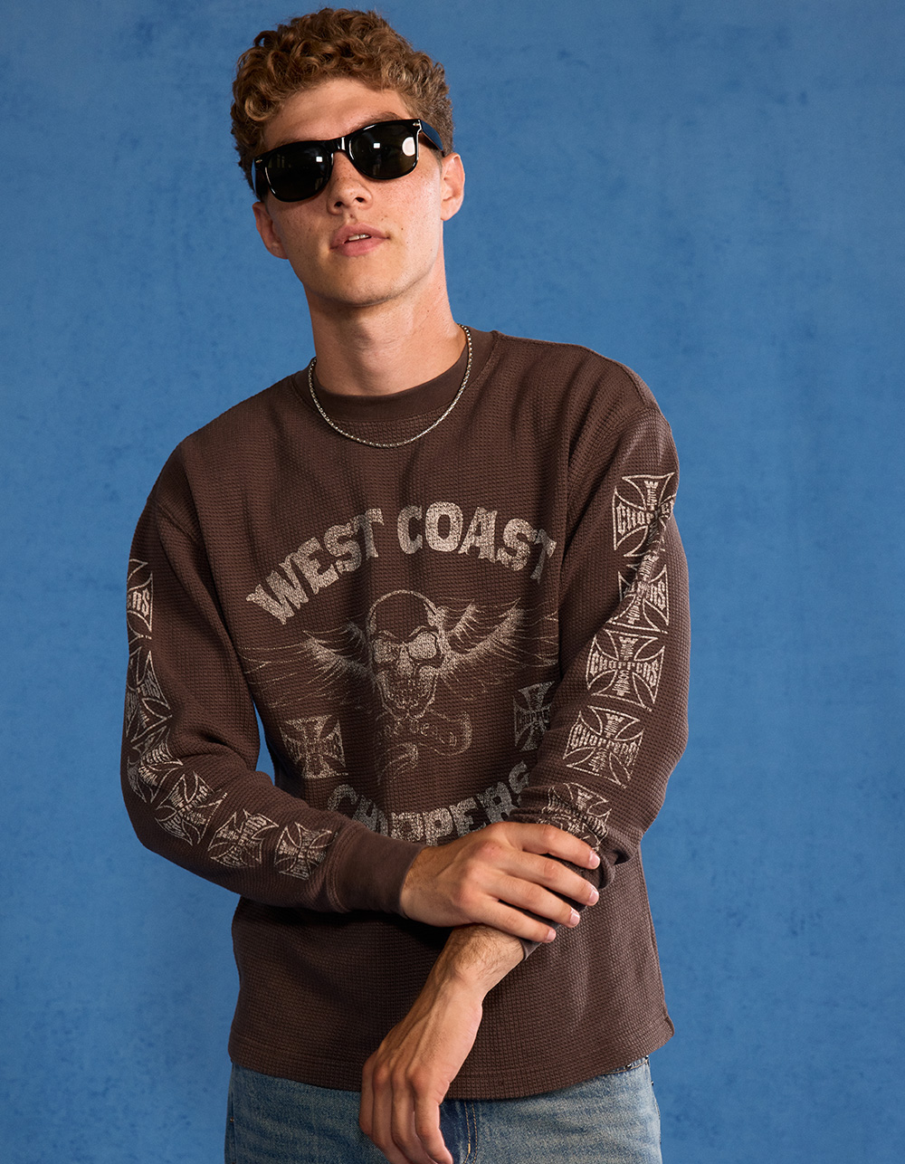 WEST COAST CHOPPERS Crosswing Mens Thermal - BROWN - XXL | Tillys