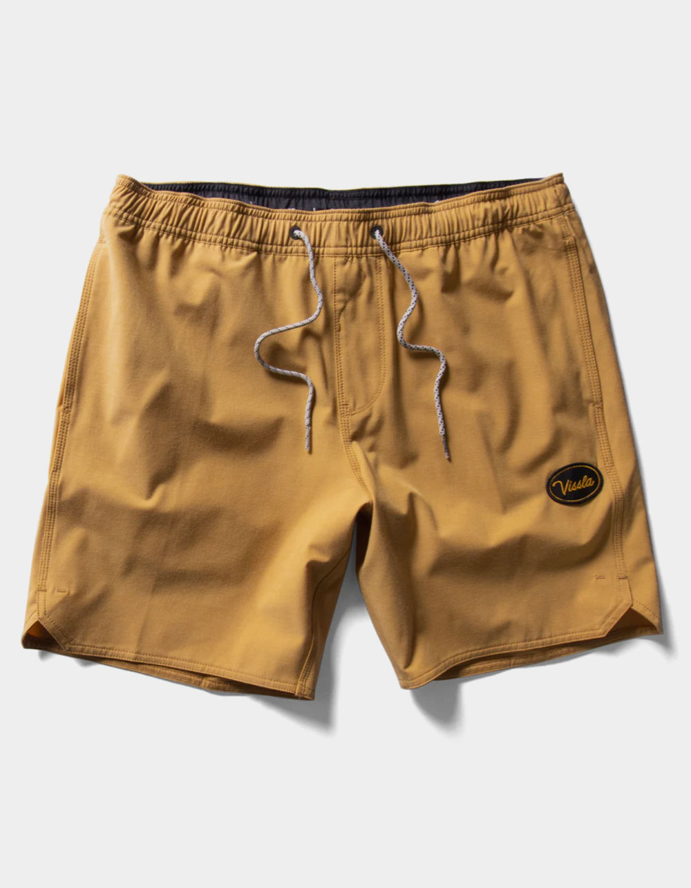 VISSLA Solid Sets Ecolastic Mens 17.5" Volley Shorts GOLD Tillys