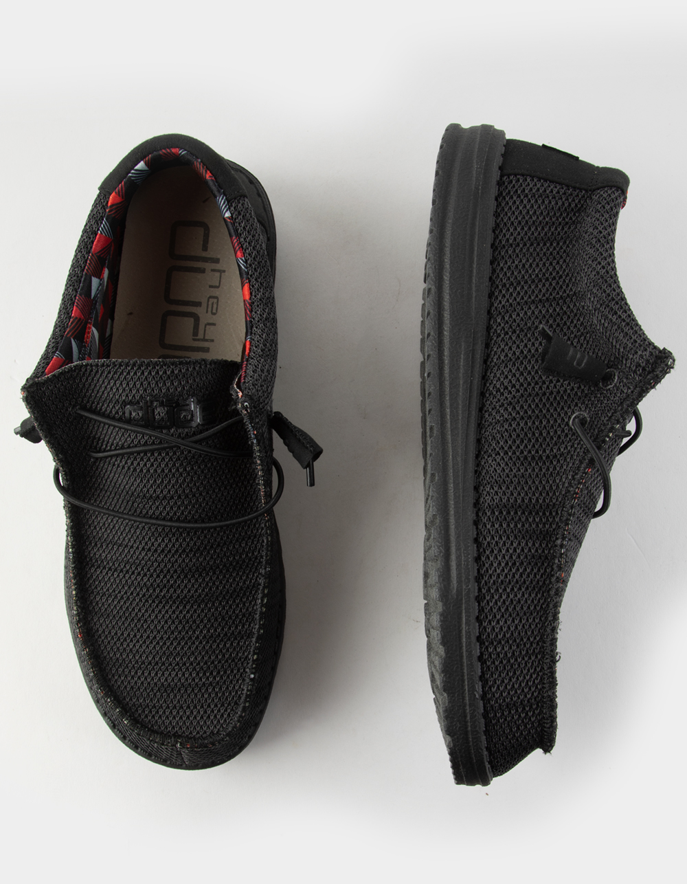 HEY DUDE Wally Sox Mens Shoes - BLACK 