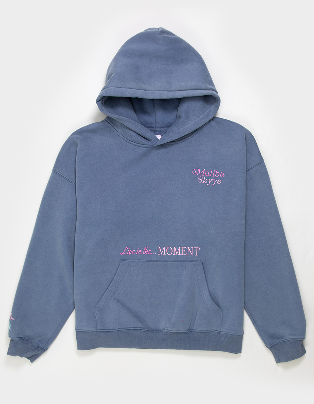 MALIBU SKYYE Live The Moment Embroidered Womens Hoodie - NAVY
