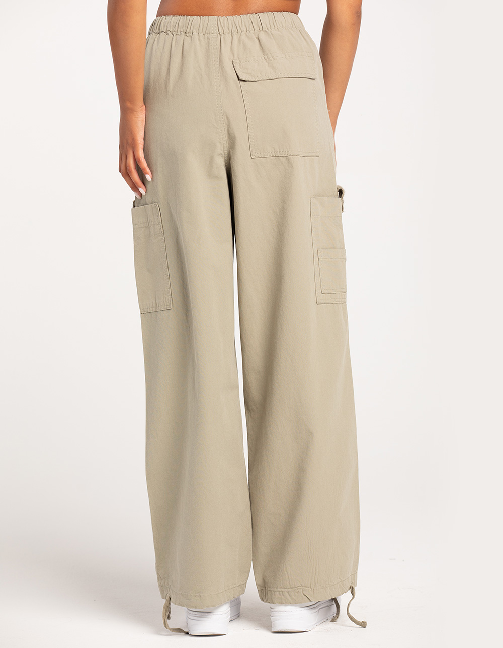 RSQ Womens Low Rise Parachute Cargo Pants - SAGE