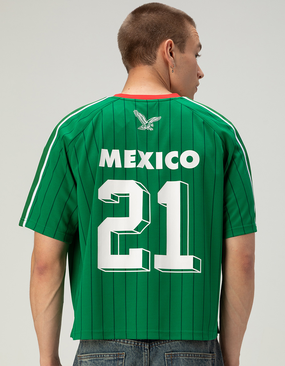 RSQ Mens Mexico Baggy Crop Soccer Jersey - GREEN