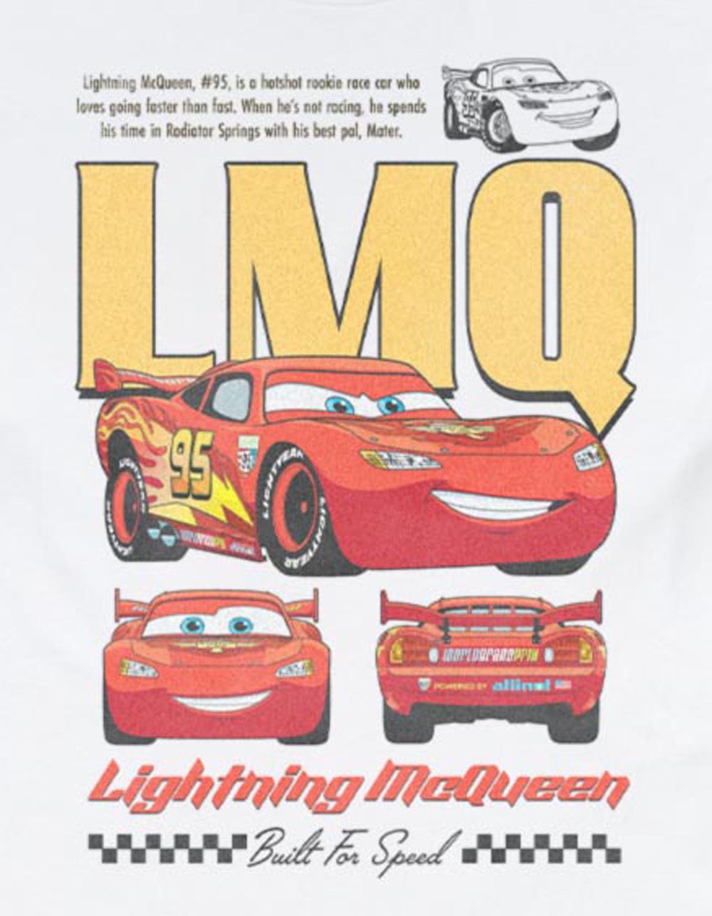 CARS Lighting McQueen Unisex Tee - WHITE