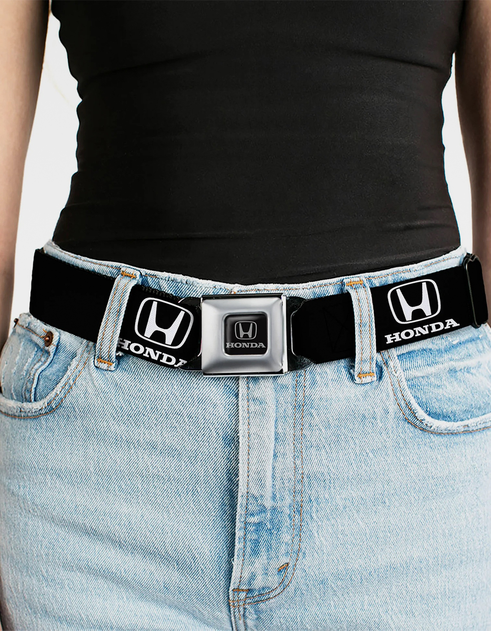 BUCKLE-DOWN Honda Seatbelt Belt - BLACK