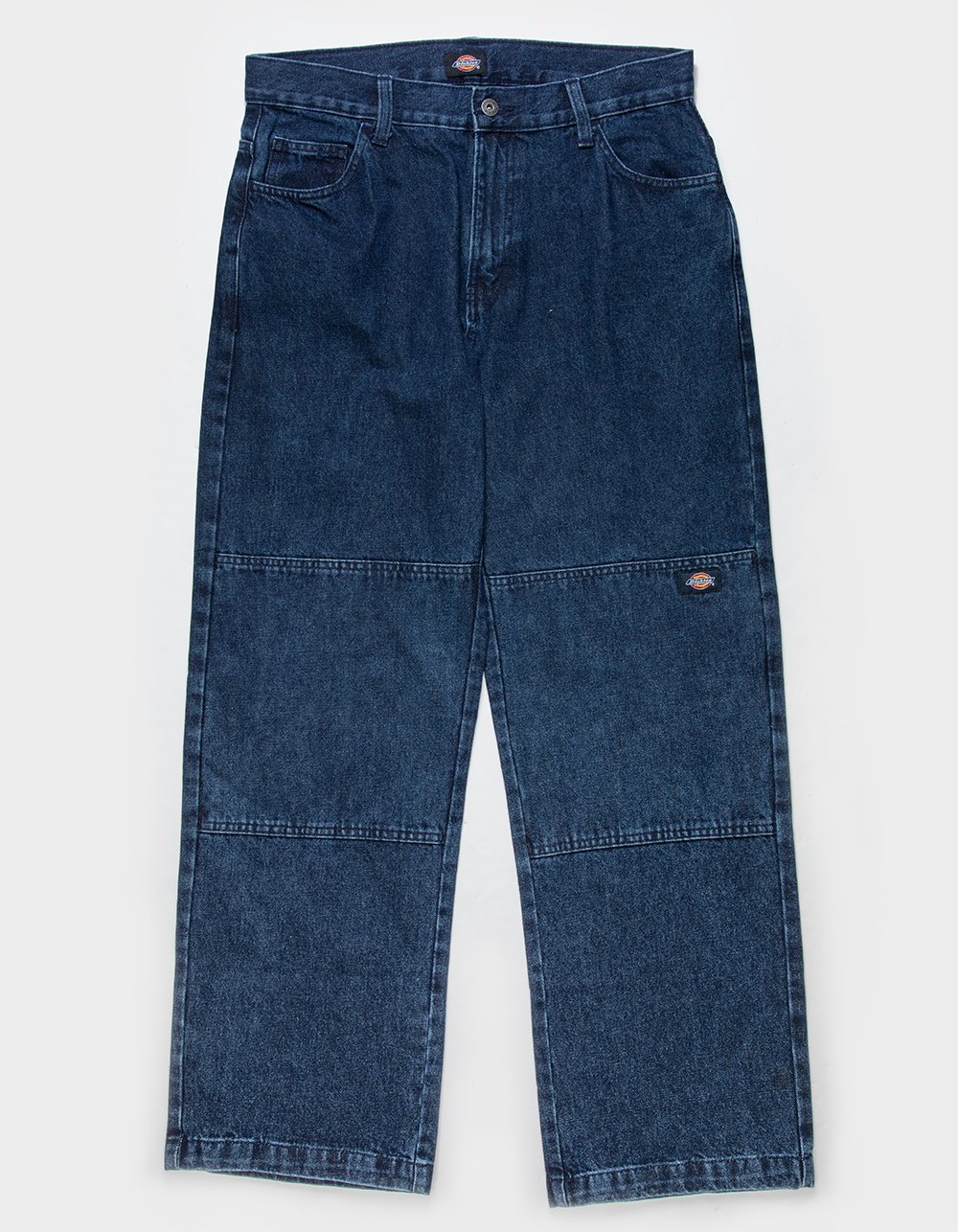 DICKIES Double Knee Loose Fit Mens Jeans - MEDIUM INDIGO