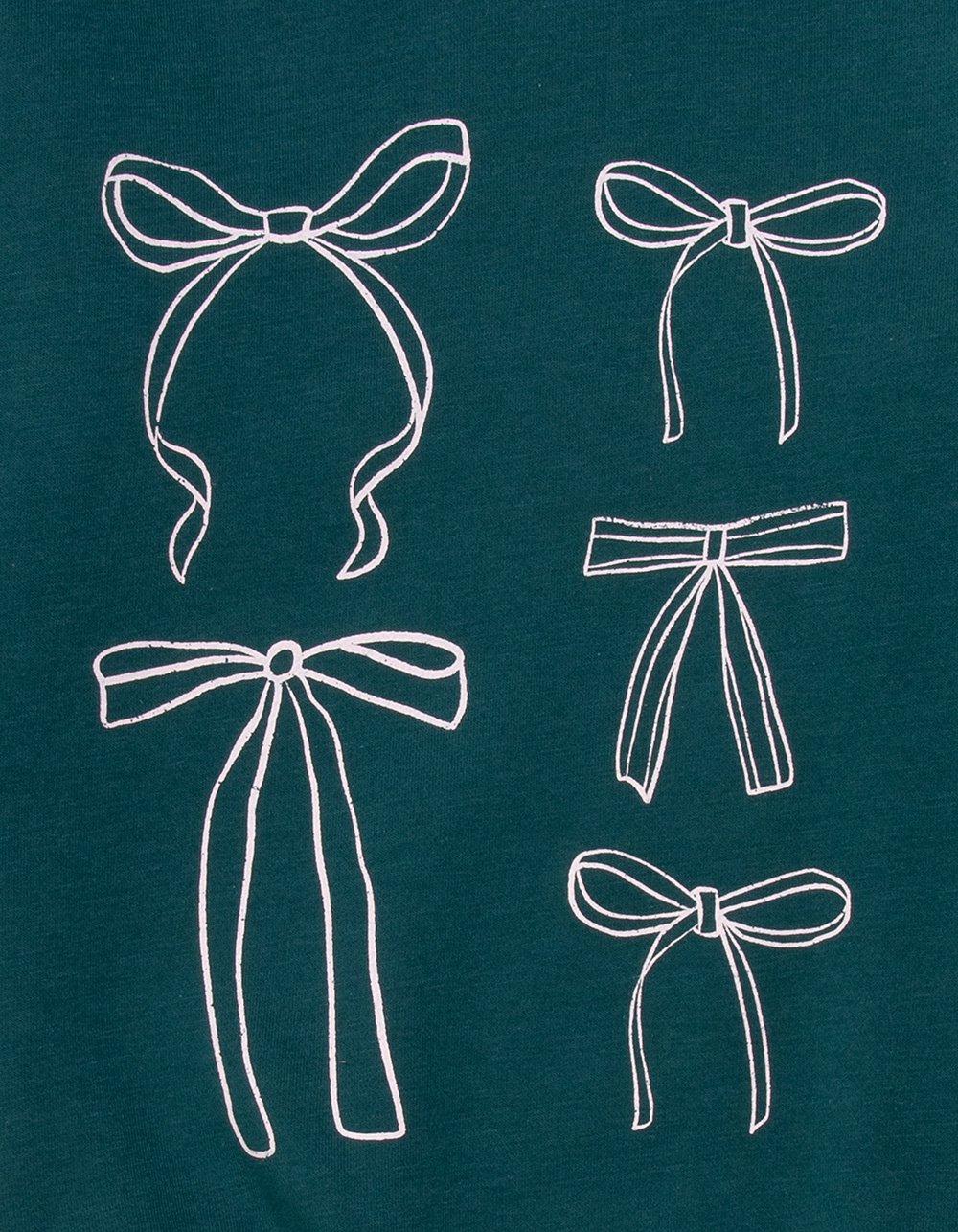 FULL TILT Bow Girls Crewneck Sweatshirt - TEAL GREEN