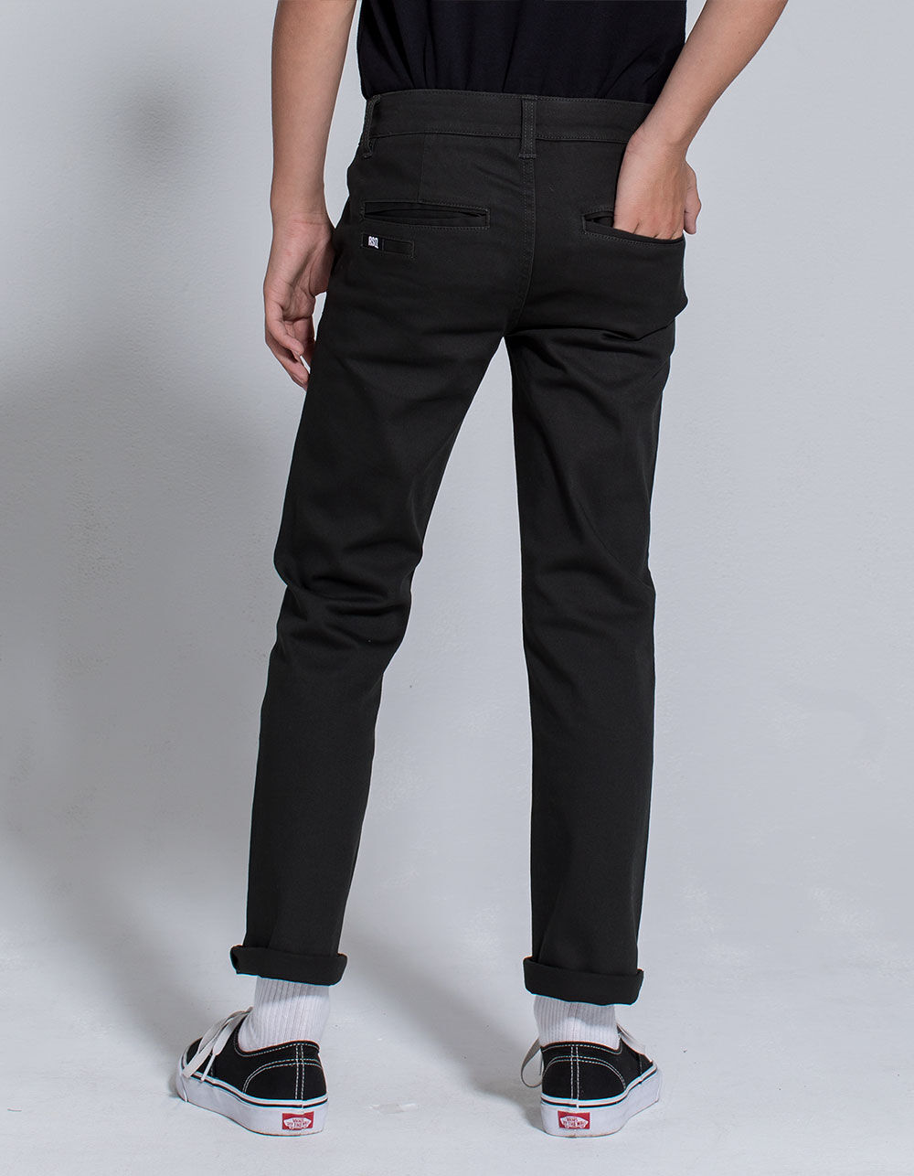 RSQ London Dark Olive Boys Skinny Chino Pants image number 3