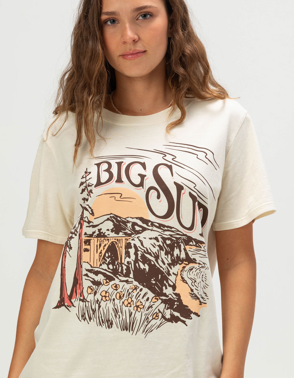 NECTAR CLOTHING Big Sur Womens Boyfriend Tee - WHITE