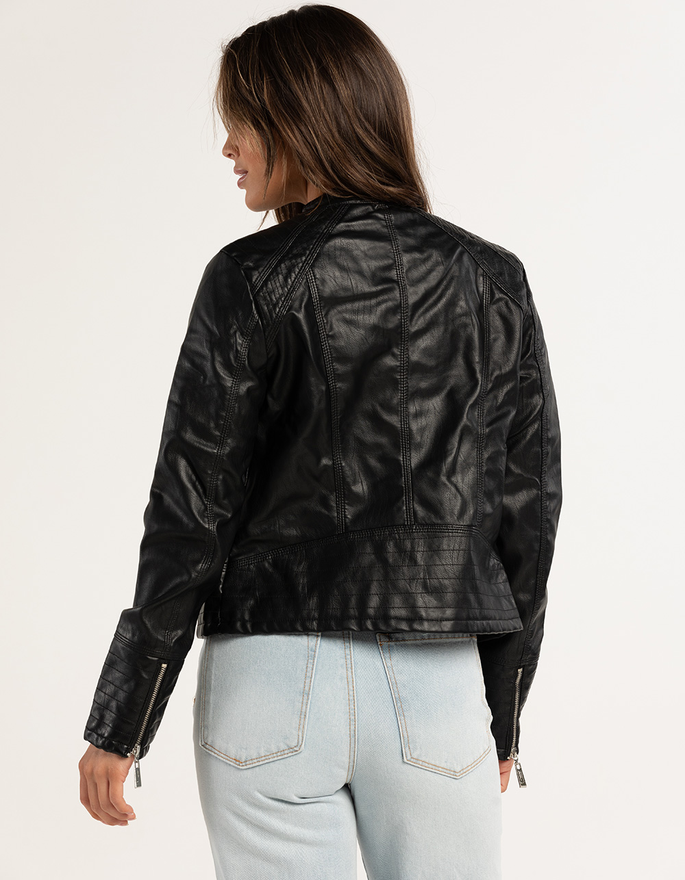 JOU JOU Vegan Leather Womens Jacket - BLACK | Tillys