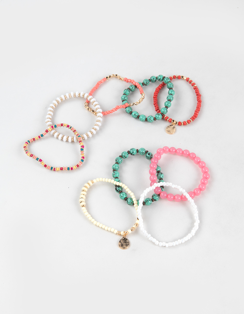 FULL TILT Multi Beaded Bracelet Set - MULTI