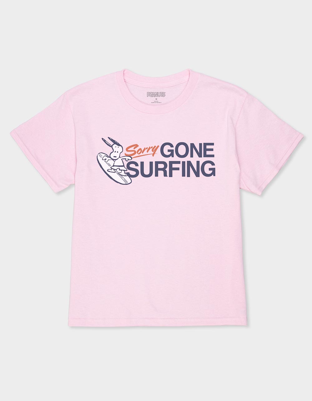 PEANUTS Gone Surfing Unisex Kids Tee - LIGHT PINK