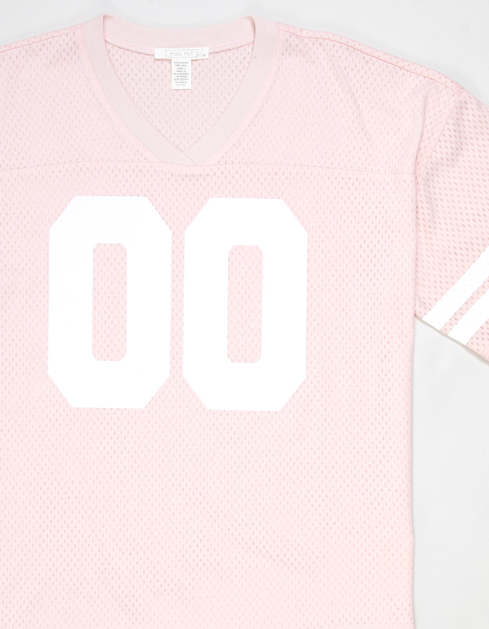 FULL TILT 00 Girls Mesh Flocked Tee - PINK