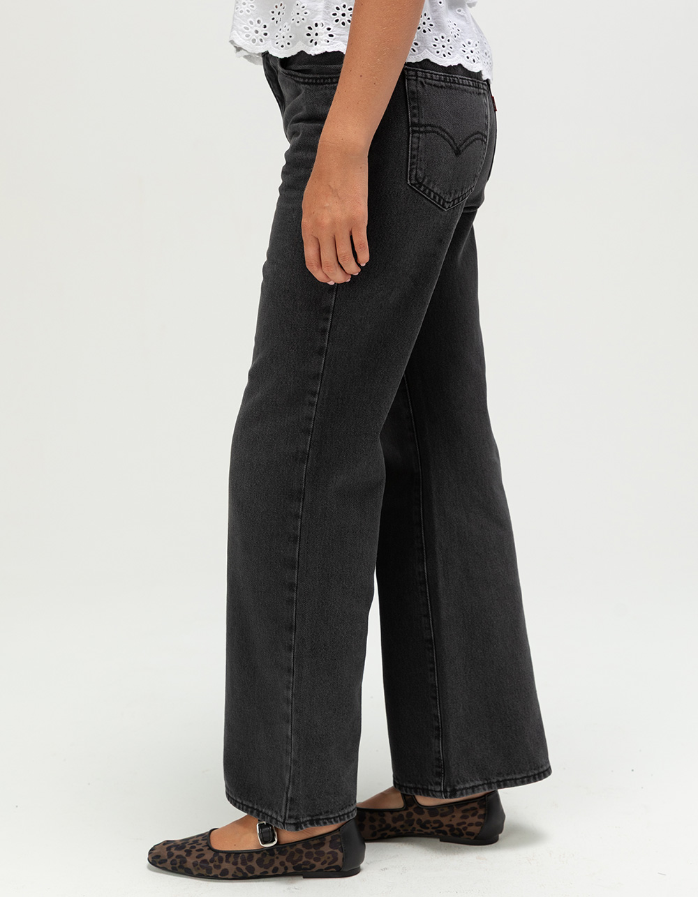 LEVI'S 94 Baggy Bootcut Womens Jeans - Wandering Spirit Clean - BLACK DENIM