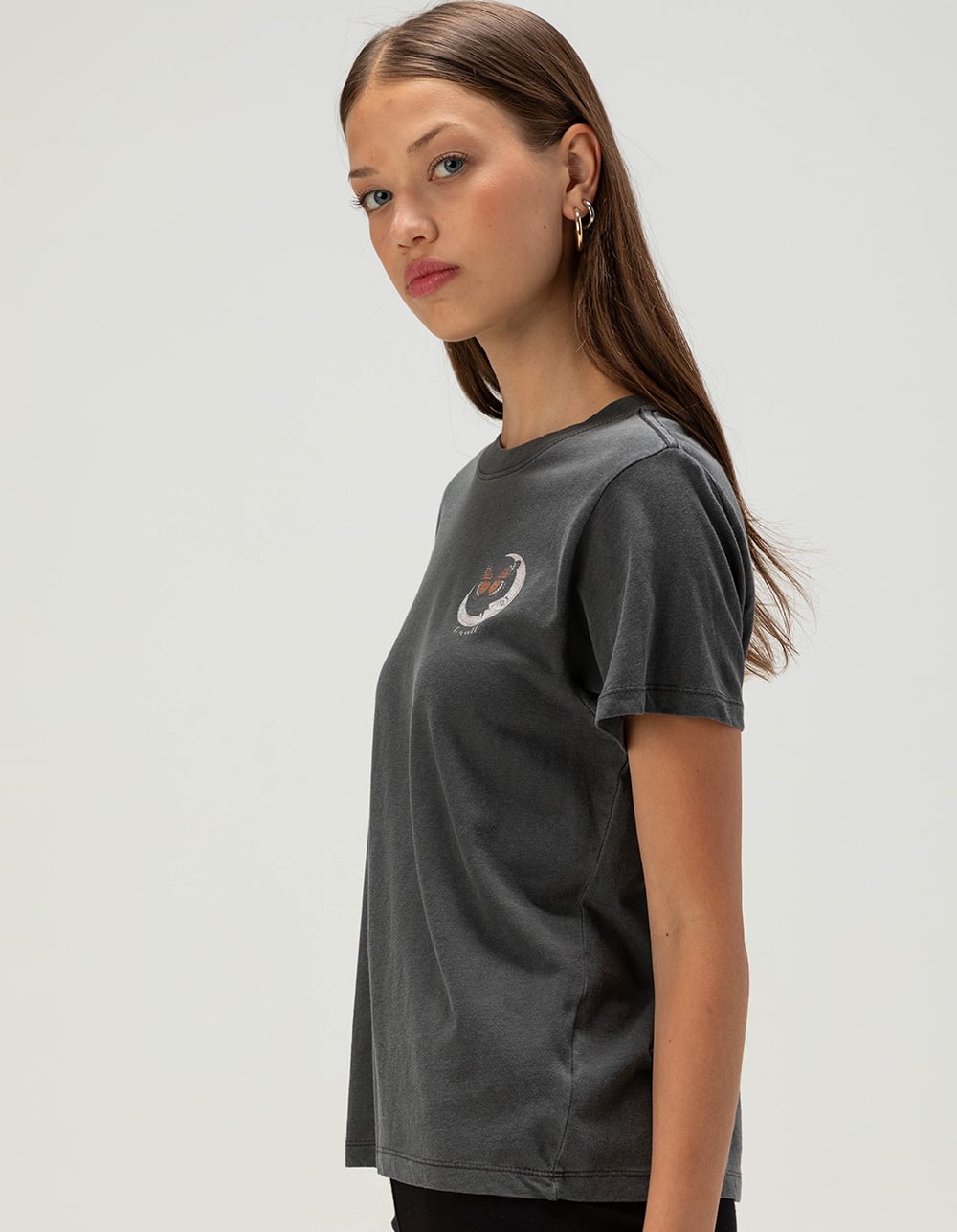 O'NEILL La Luna Womens Boy Tee - WASHED BLACK