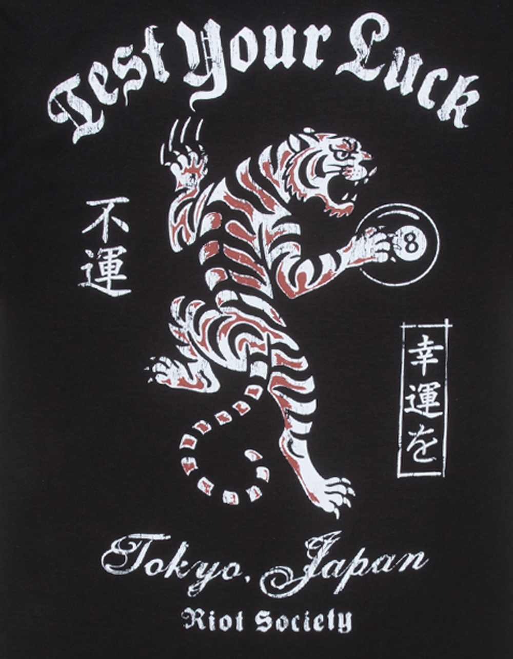 RIOT SOCIETY Test Your Luck Boys Tee - BLACK