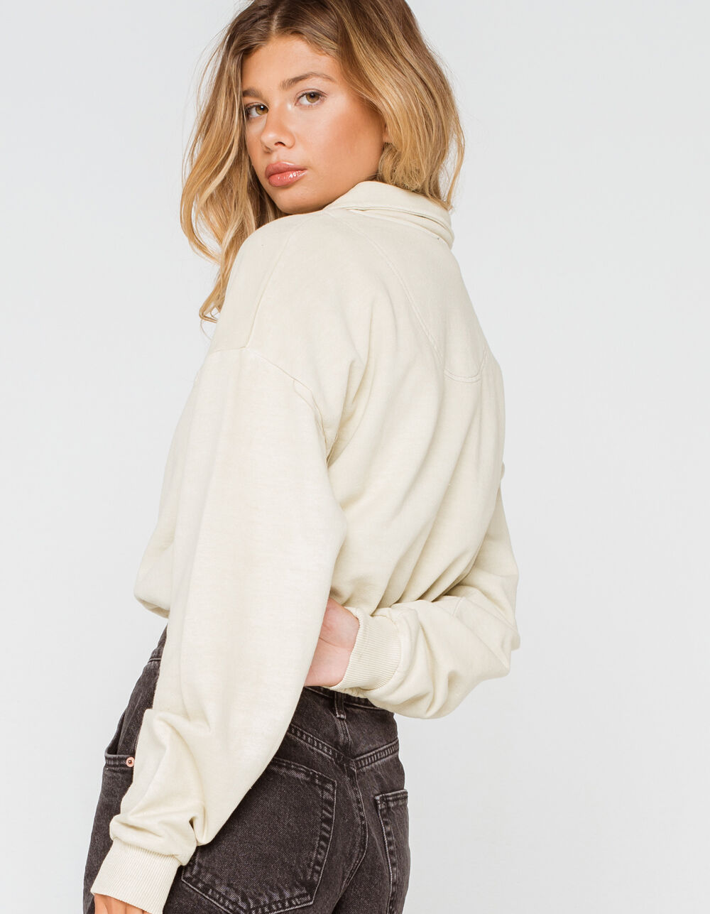 BDG Urban Outfitters Washed Womens Track Sweatshirt - CREAM | Tillys