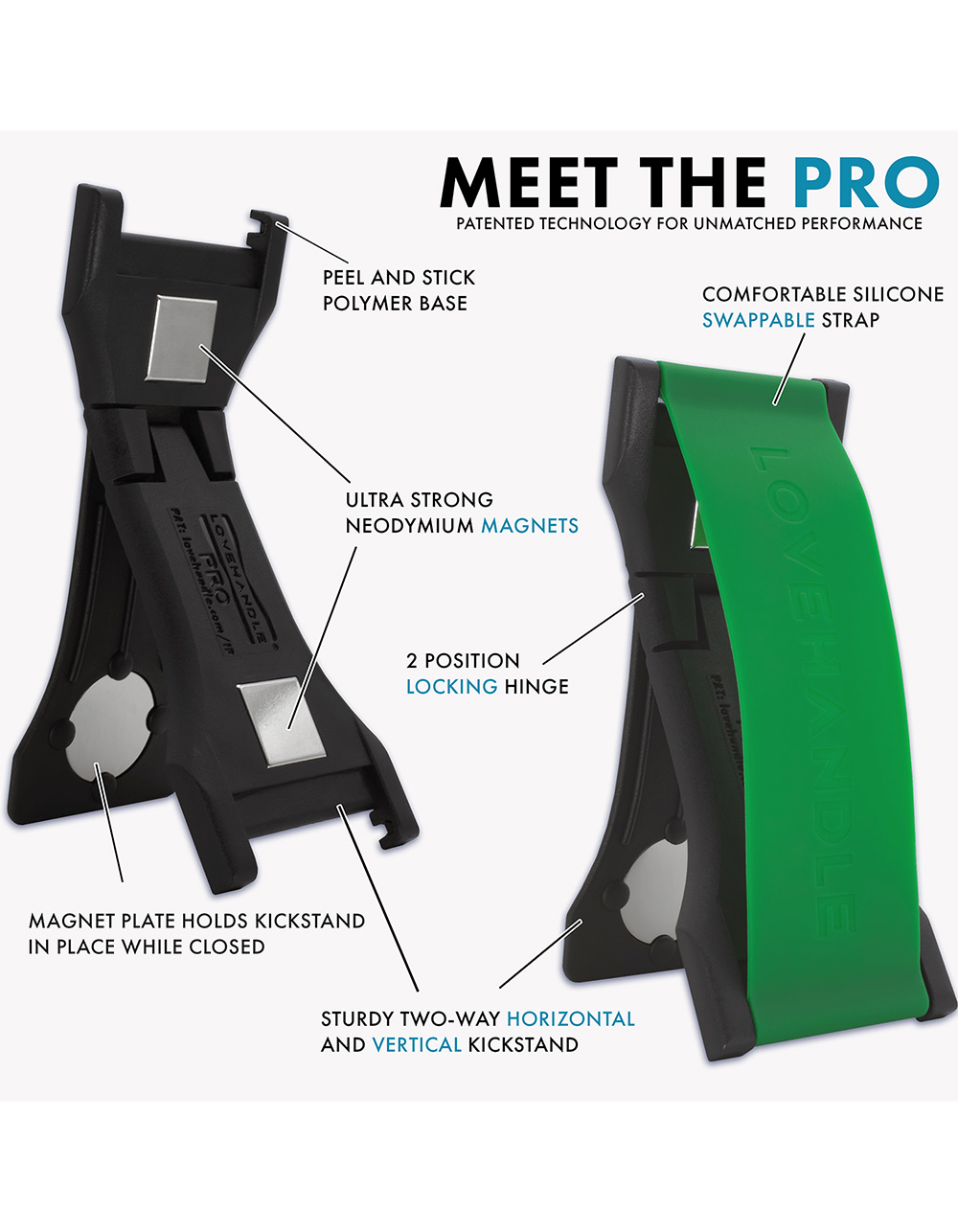 LOVEHANDLE Curious Cats Pro Phone Grip - TAN COMBO