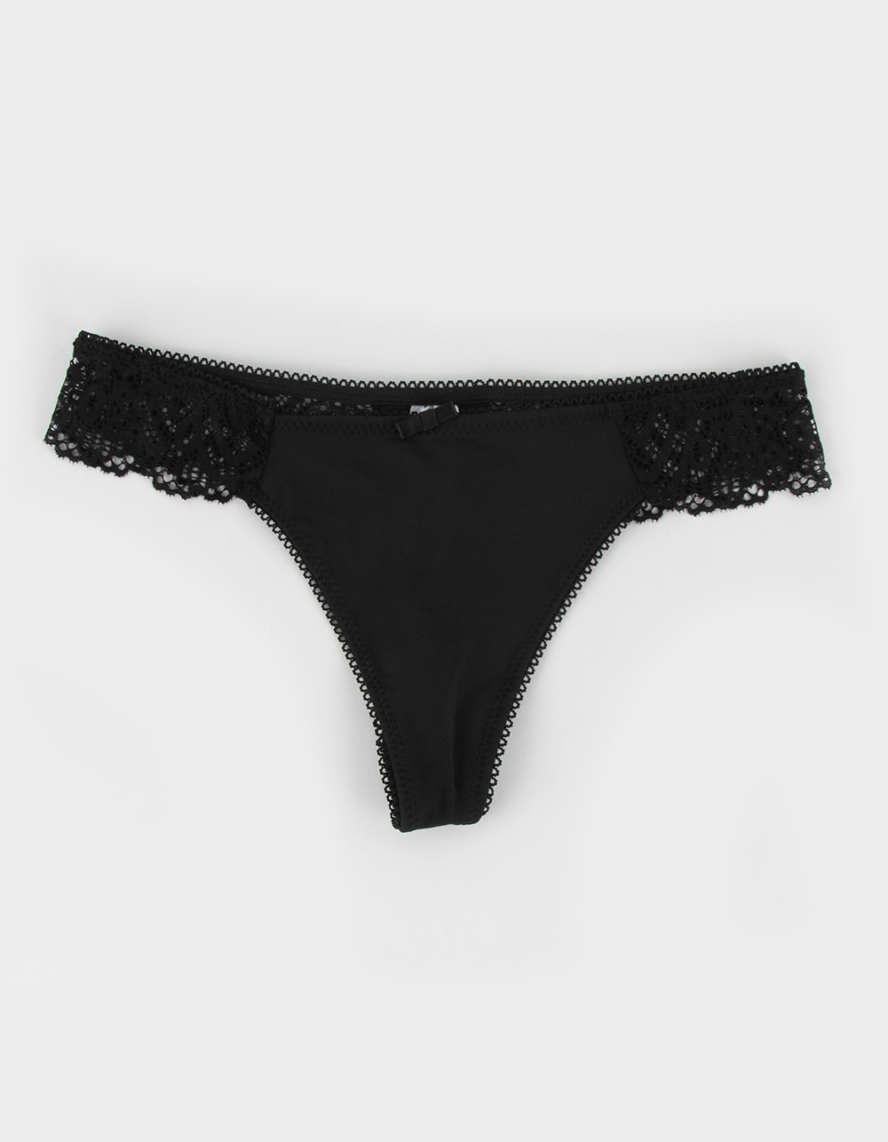 CARRIE AMBER Flutter Lace Thong BLACK Tillys