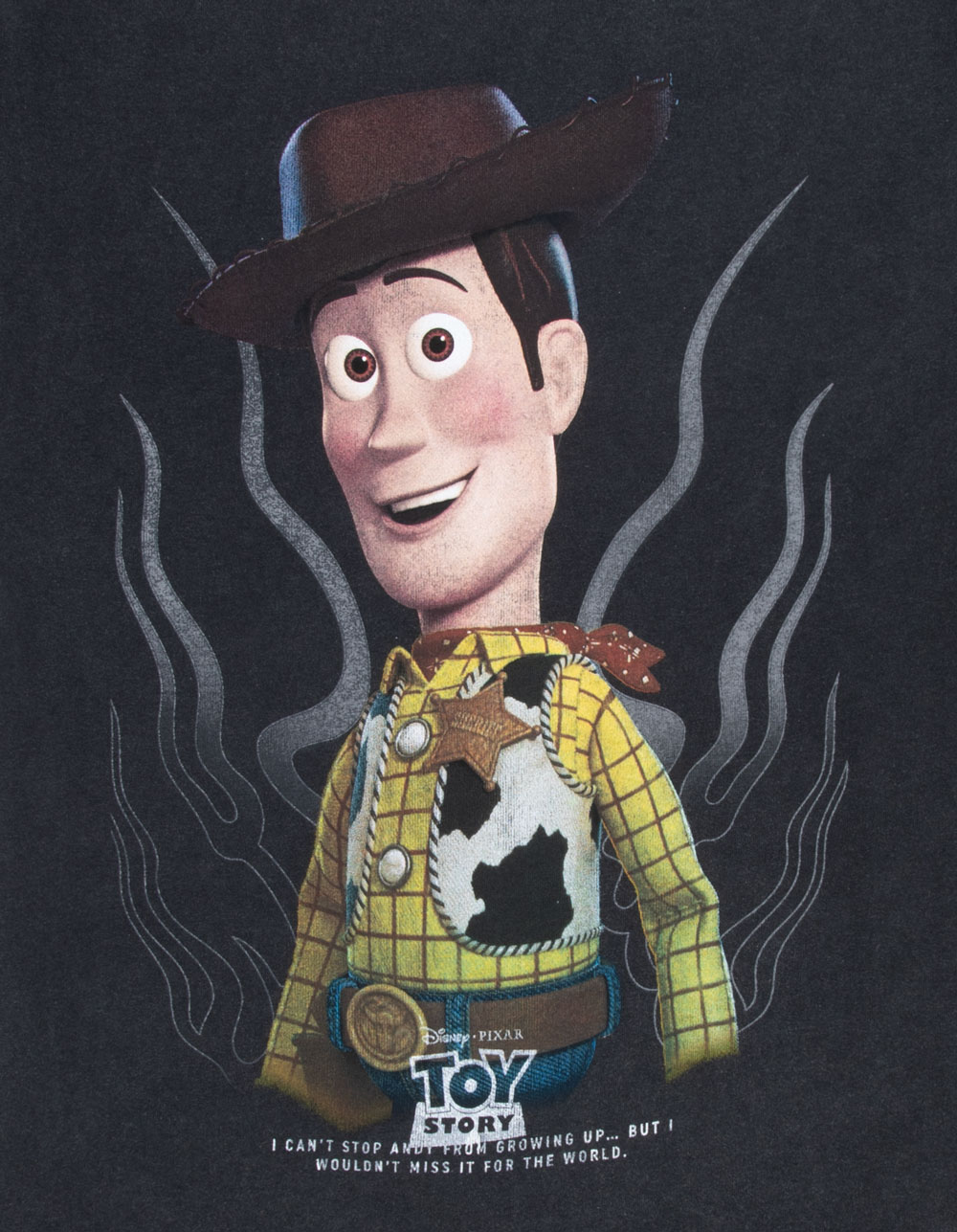 DISNEY Pixar Toy Story Woody Mens Boxy Tee - WASHED BLACK