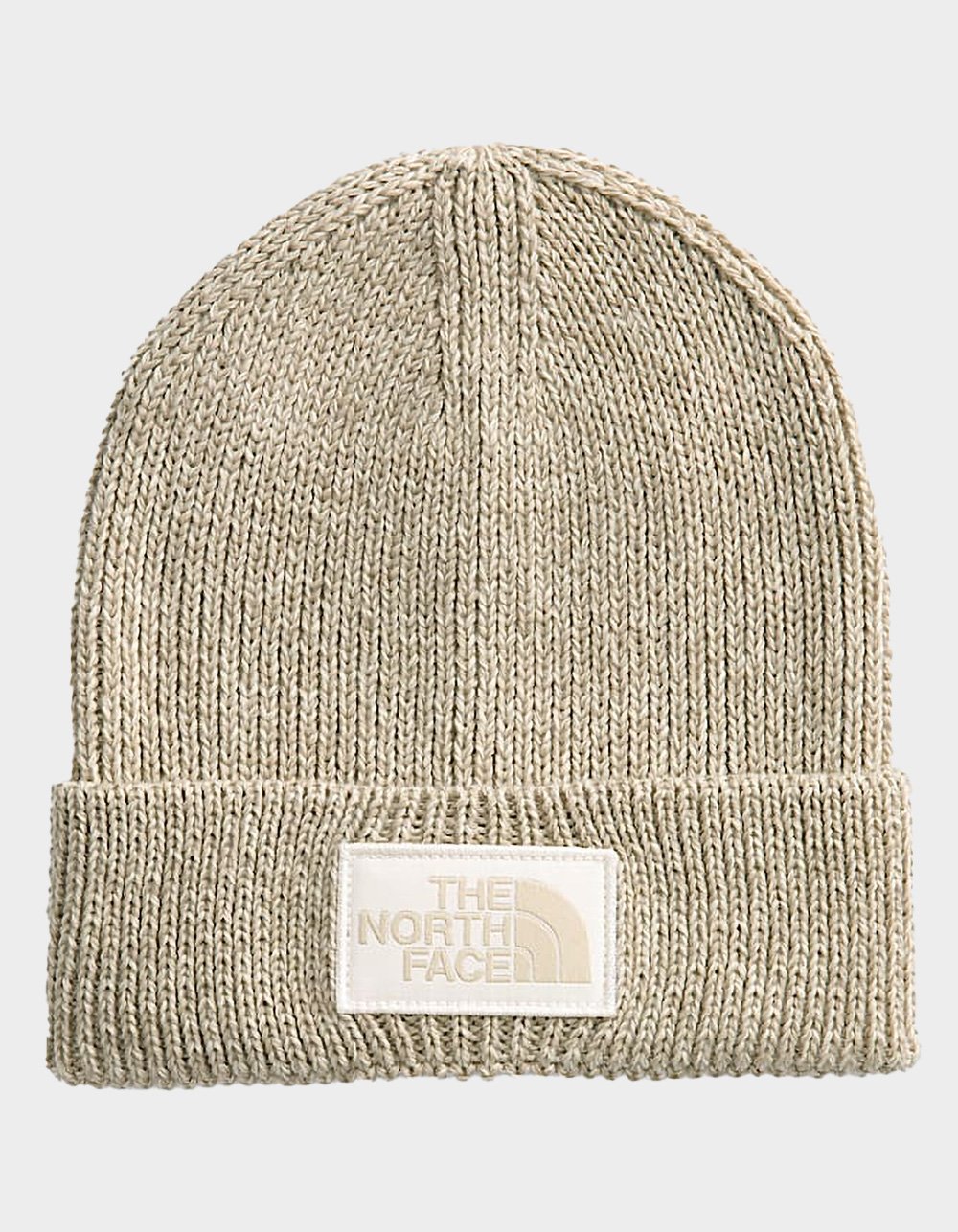 THE NORTH FACE Logo Box Cuffed Beanie - NATURAL
