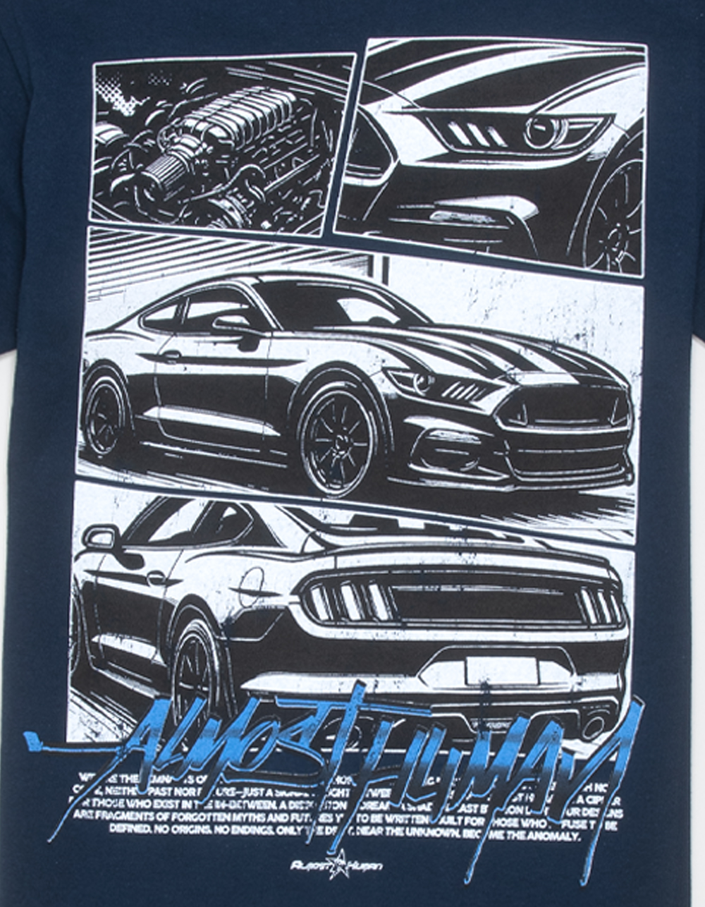 ALMOST HUMAN Auto Boys Tee - NAVY