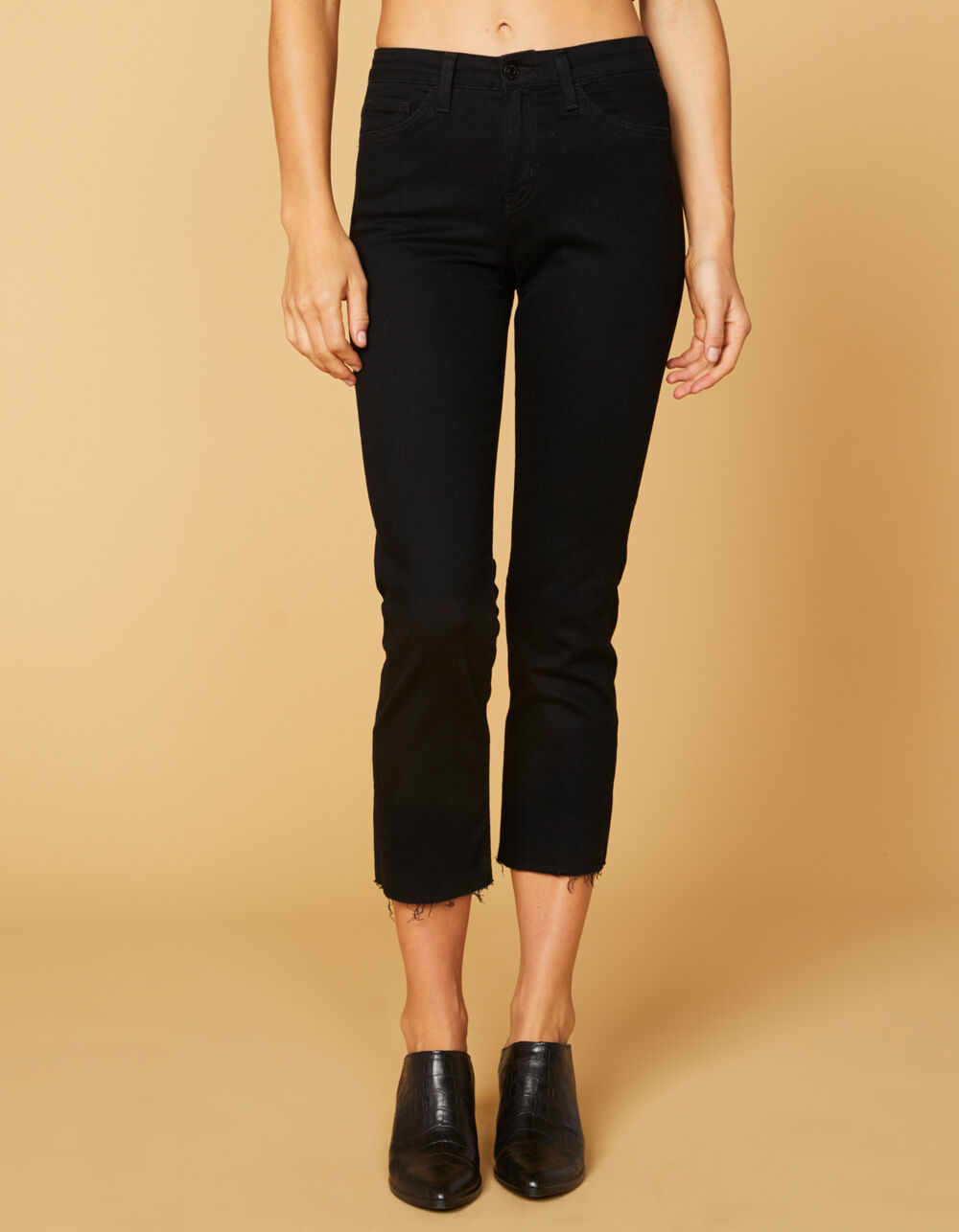 FLYING MONKEY Straight Leg Crop Womens Jeans - BLACK | Tillys
