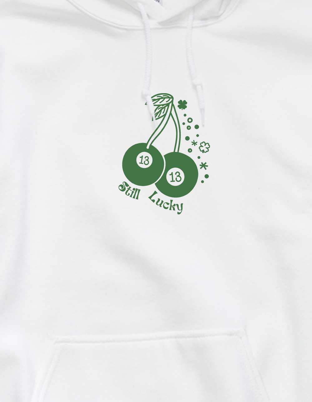 LUCK 13 Charms Unisex Hoodie - WHITE