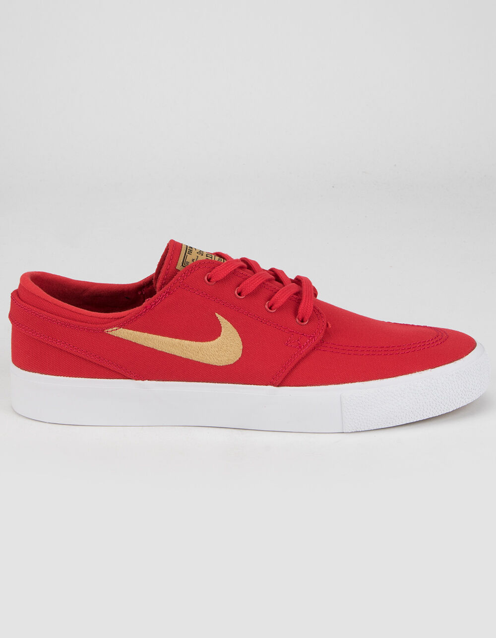 NIKE SB Zoom Stefan Janoski Canvas Red & Gold Shoes - RED/GOLD | Tillys