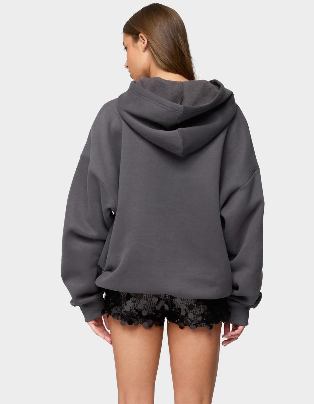 EDIKTED Disco Ball Hoodie - GRAY
