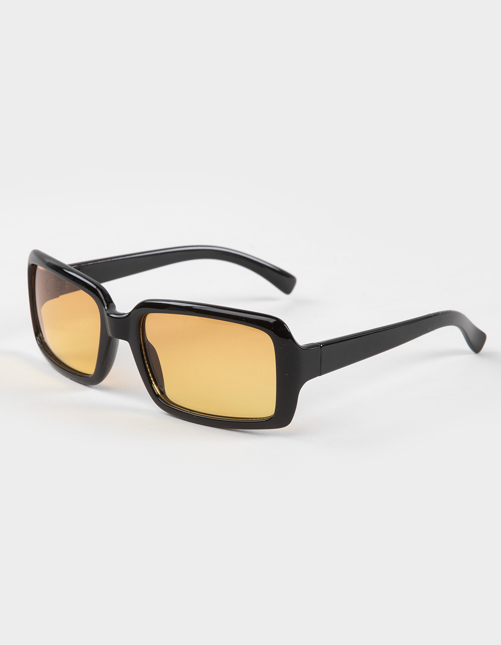 RSQ Orange Lens Rectangle Sunglasses - BLACK COMBO