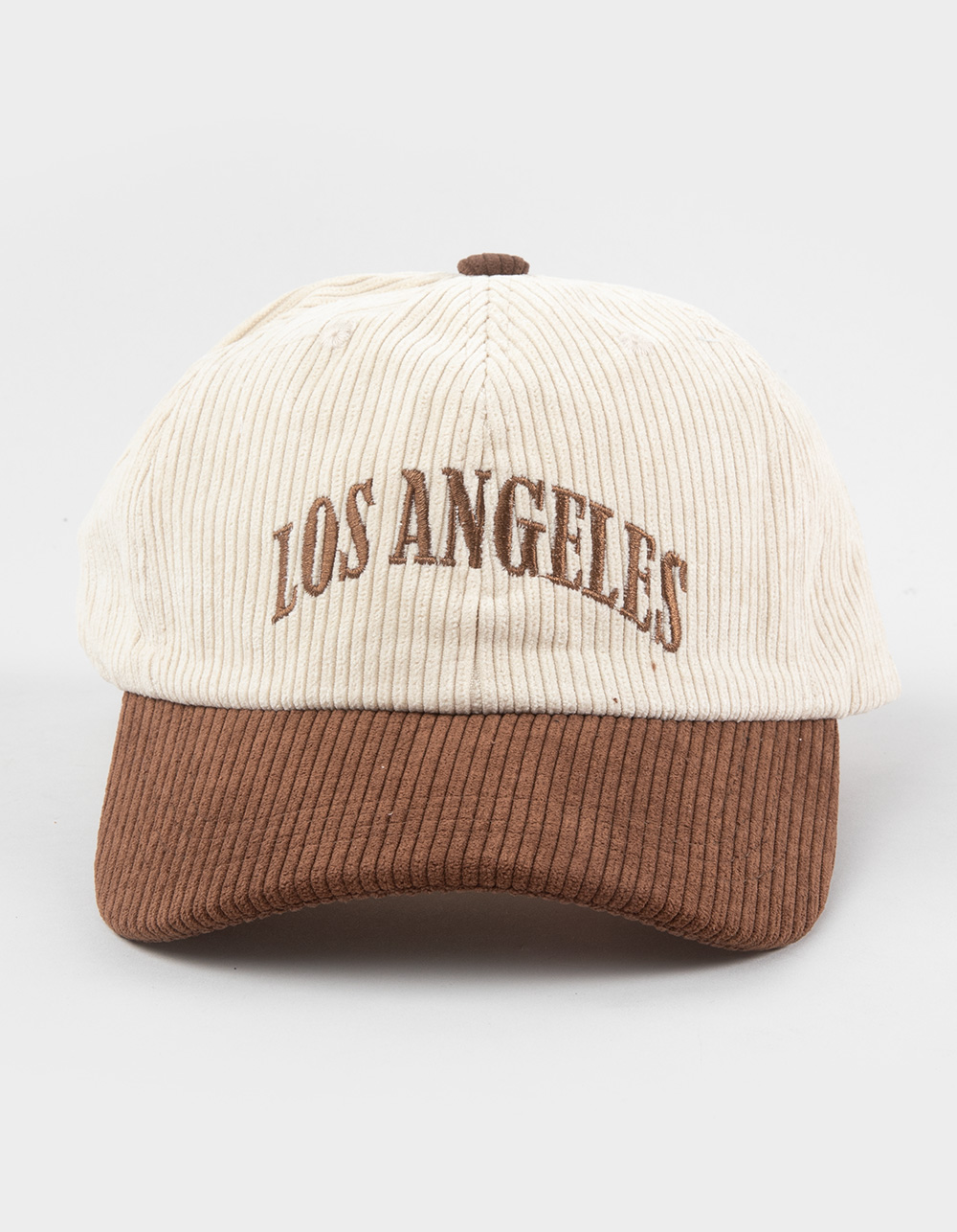 Los Angeles Womens Corduroy Strapback Hat - BROWN