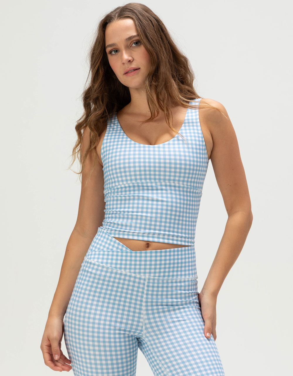 HAPPY CAMP3R Womens Active Top - BLUE/WHT