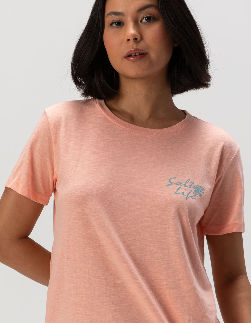 SALT LIFE Polly In Paradise Womens Boyfriend Tee - PEACH