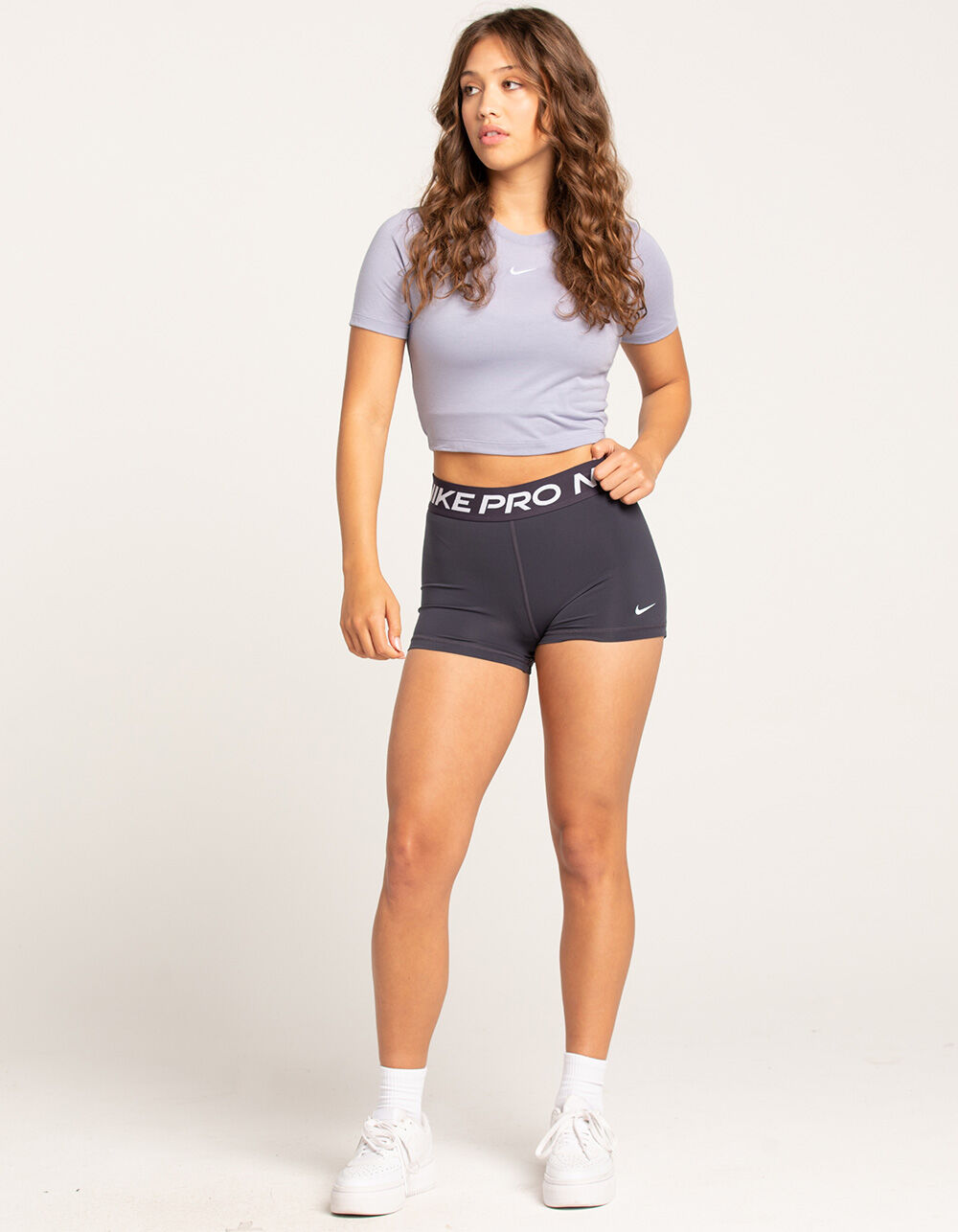 NIKE Pro Womens Compression Shorts - STORM BLUE