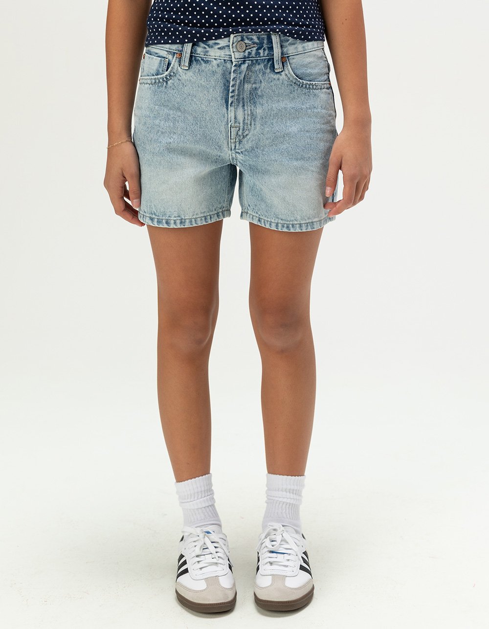RSQ Girls Midi Shorts - LIGHT WASH